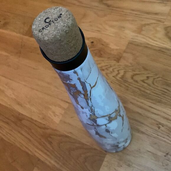 Wine Decanter Stainless Steel Faux Marble Picnic - Picture 2 of 8